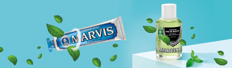 🌊✨ Refresca tu sonrisa con Marvis Menta Acuática &amp; Menta Fresca ✨🌿
