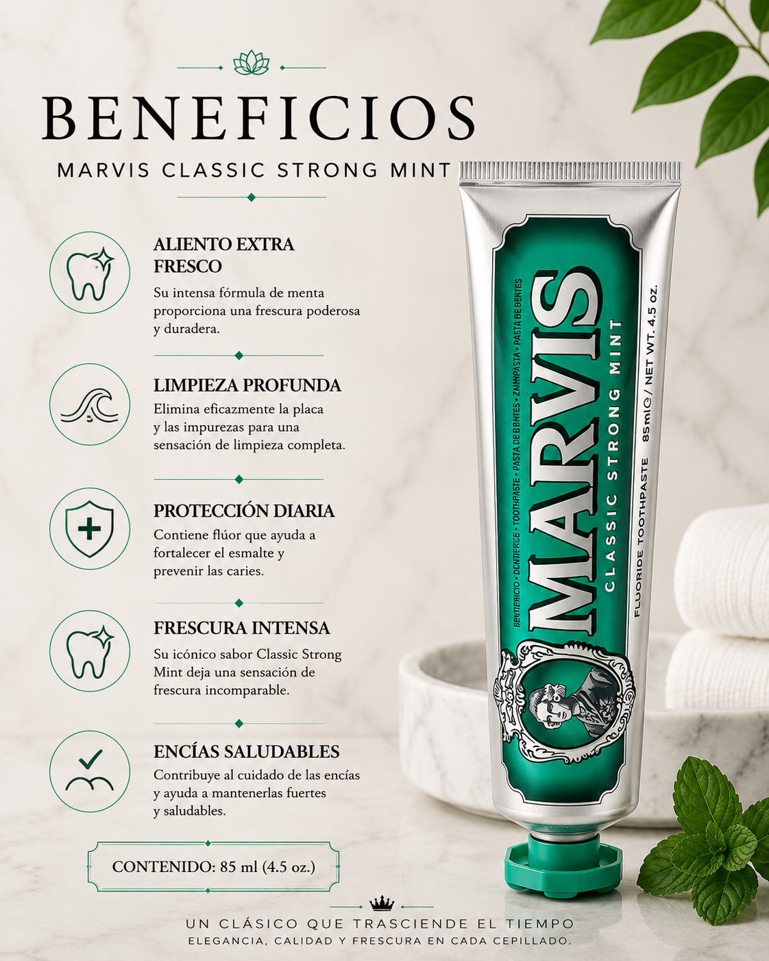 Pasta de Dientes Menta Fuerte